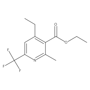 Ethyl 4-ethyl-2-methyl-6-(trifluoromethyl)pyridine-3-carboxylate Structure
