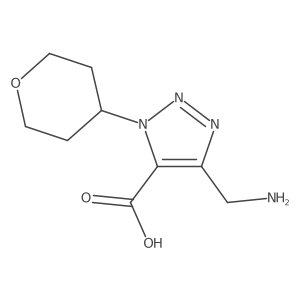 4-(aminomethyl)-1-(oxan-4-yl)-1H-1,2,3-triazole-5-carboxylic acid Structure