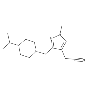 2-(1-methyl-3-{[4-(propan-2-yl)piperazin-1-yl]methyl}-1H-pyrazol-4-yl)acetonitrile Structure