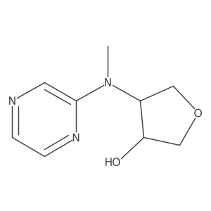 4-[Methyl(pyrazin-2-yl)amino]oxolan-3-ol结构式