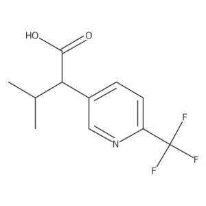 3-Methyl-2-[6-(trifluoromethyl)pyridin-3-yl]butanoic acid Structure