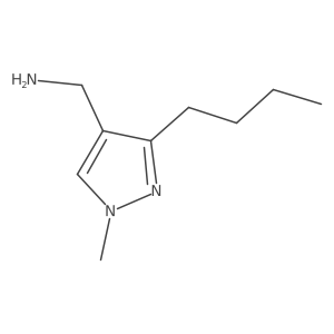 (3-butyl-1-methyl-1H-pyrazol-4-yl)methanamine结构式