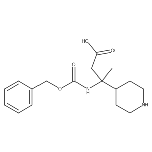 3-{[(Benzyloxy)carbonyl]amino}-3-(piperidin-4-yl)butanoic acid Structure