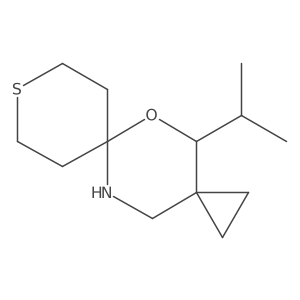 4-(Propan-2-yl)-5-oxa-9-thia-12-azadispiro[2.2.5^{6}.2^{3}]tridecane结构式