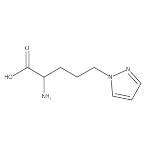 (2R)-2-amino-5-(1H-pyrazol-1-yl)pentanoic acid结构式