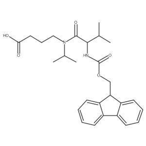 4-[(2S)-2-({[(9H-fluoren-9-yl)methoxy]carbonyl}amino)-3-methyl-N-(propan-2-yl)butanamido]butanoic acid结构式