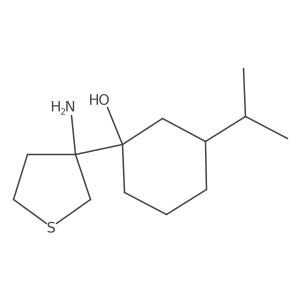1-(3-Aminothiolan-3-yl)-3-(propan-2-yl)cyclohexan-1-ol结构式