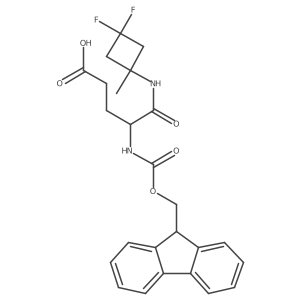 4-[(3,3-difluoro-1-methylcyclobutyl)carbamoyl]-4-({[(9H-fluoren-9-yl)methoxy]carbonyl}amino)butanoic acid结构式