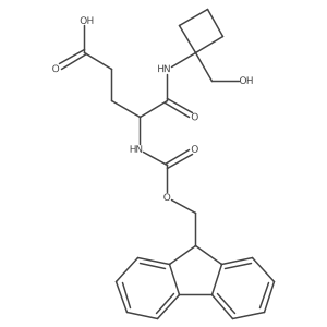 4-({[(9H-fluoren-9-yl)methoxy]carbonyl}amino)-4-{[1-(hydroxymethyl)cyclobutyl]carbamoyl}butanoic acid结构式