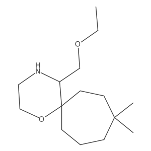5-(Ethoxymethyl)-9,9-dimethyl-1-oxa-4-azaspiro[5.6]dodecane Structure
