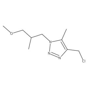 4-(chloromethyl)-1-(3-methoxy-2-methylpropyl)-5-methyl-1H-1,2,3-triazole结构式