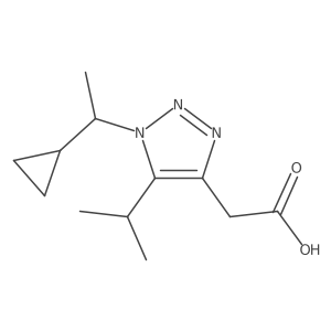 2-[1-(1-cyclopropylethyl)-5-(propan-2-yl)-1H-1,2,3-triazol-4-yl]acetic acid Structure