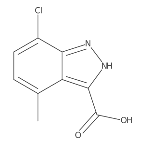 7-chloro-4-methyl-1H-indazole-3-carboxylic acid Structure