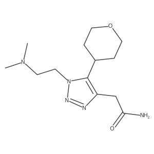 2-{1-[2-(dimethylamino)ethyl]-5-(oxan-4-yl)-1H-1,2,3-triazol-4-yl}acetamide结构式