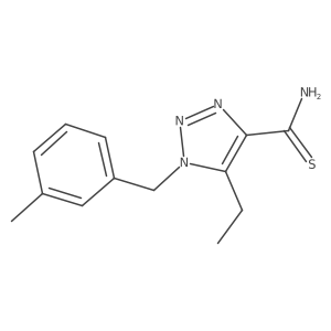 5-ethyl-1-[(3-methylphenyl)methyl]-1H-1,2,3-triazole-4-carbothioamide结构式