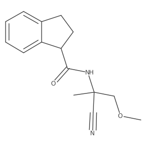N-(1-cyano-2-methoxy-1-methylethyl)-2,3-dihydro-1H-indene-1-carboxamide结构式