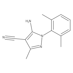5-Amino-1-(2,6-dimethylphenyl)-3-methyl-1H-pyrazole-4-carbonitrile结构式