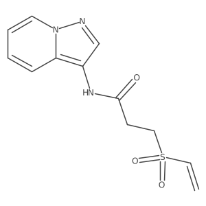 3-Ethenylsulfonyl-N-pyrazolo[1,5-a]pyridin-3-ylpropanamide Structure