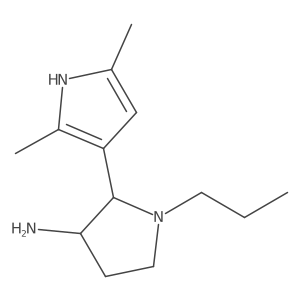 (2S,3R)-2-(2,5-dimethyl-1H-pyrrol-3-yl)-1-propylpyrrolidin-3-amine结构式