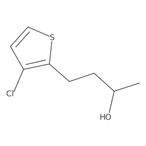 (2R)-4-(3-chlorothiophen-2-yl)butan-2-ol结构式