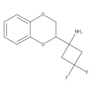 1-(2,3-Dihydro-1,4-benzodioxin-2-yl)-3,3-difluorocyclobutan-1-amine Structure