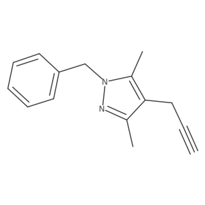 1-benzyl-3,5-dimethyl-4-(prop-2-yn-1-yl)-1H-pyrazole结构式