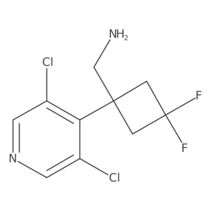 [1-(3,5-Dichloropyridin-4-yl)-3,3-difluorocyclobutyl]methanamine Structure