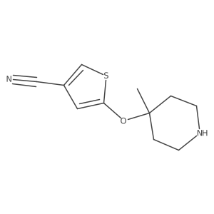 5-[(4-Methylpiperidin-4-yl)oxy]thiophene-3-carbonitrile Structure