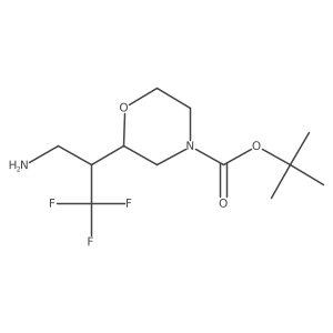 Tert-butyl 2-(3-amino-1,1,1-trifluoropropan-2-yl)morpholine-4-carboxylate Structure