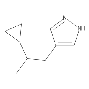 4-(2-cyclopropylpropyl)-1H-pyrazole结构式