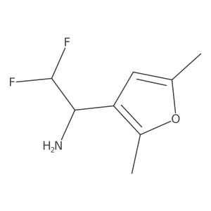 1-(2,5-Dimethylfuran-3-yl)-2,2-difluoroethan-1-amine Structure