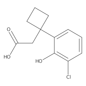 2-[1-(3-Chloro-2-hydroxyphenyl)cyclobutyl]acetic acid结构式