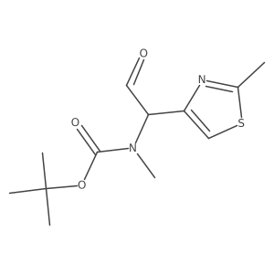 tert-butyl N-methyl-N-[1-(2-methyl-1,3-thiazol-4-yl)-2-oxoethyl]carbamate Structure