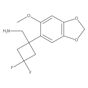 [3,3-Difluoro-1-(6-methoxy-1,3-dioxaindan-5-yl)cyclobutyl]methanamine Structure