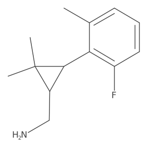 [3-(2-Fluoro-6-methylphenyl)-2,2-dimethylcyclopropyl]methanamine结构式