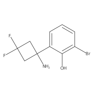 2-(1-Amino-3,3-difluorocyclobutyl)-6-bromophenol Structure
