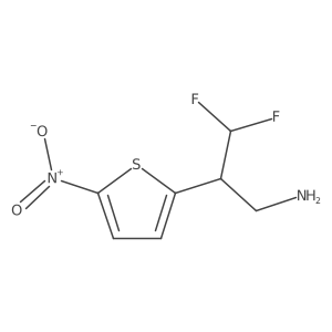 3,3-Difluoro-2-(5-nitrothiophen-2-yl)propan-1-amine Structure