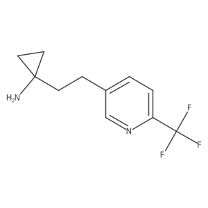 1-{2-[6-(Trifluoromethyl)pyridin-3-yl]ethyl}cyclopropan-1-amine结构式