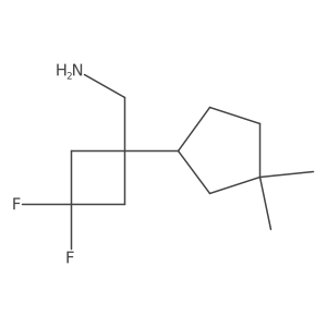 [1-(3,3-Dimethylcyclopentyl)-3,3-difluorocyclobutyl]methanamine Structure
