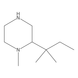 1-Methyl-2-(2-methylbutan-2-yl)piperazine Structure