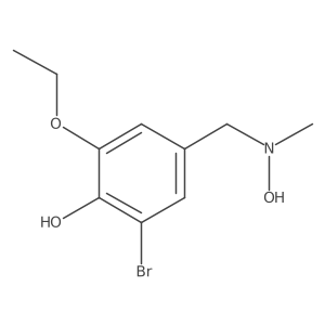 2-Bromo-6-ethoxy-4-{[hydroxy(methyl)amino]methyl}phenol结构式