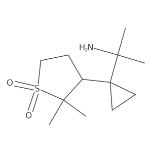 3-[1-(2-Aminopropan-2-yl)cyclopropyl]-2,2-dimethyl-1lambda6-thiolane-1,1-dione结构式