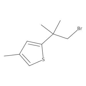 2-(1-Bromo-2-methylpropan-2-yl)-4-methylthiophene结构式