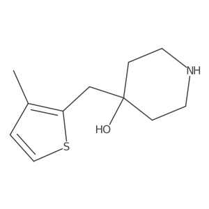 4-[(3-Methylthiophen-2-yl)methyl]piperidin-4-ol结构式