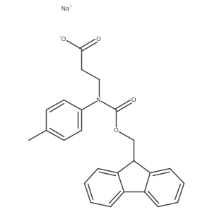 sodium 3-({[(9H-fluoren-9-yl)methoxy]carbonyl}(4-methylphenyl)amino)propanoate结构式