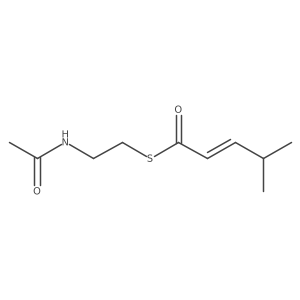 2-Pentenethioic acid, 4-methyl-, S-[2-(acetylamino)ethyl] ester, (2E)- Structure