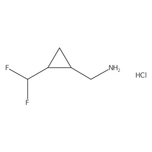 [(1R,2S)-2-(Difluoromethyl)cyclopropyl]methanamine;hydrochloride Structure