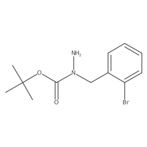 tert-butyl N-amino-N-[(2-bromophenyl)methyl]carbamate结构式