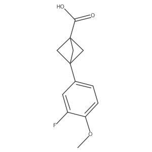 3-(3-Fluoro-4-methoxyphenyl)bicyclo[1.1.1]pentane-1-carboxylic acid Structure