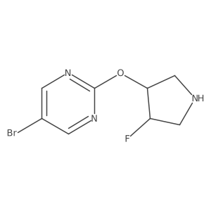 5-Bromo-2-[(4-fluoropyrrolidin-3-yl)oxy]pyrimidine结构式